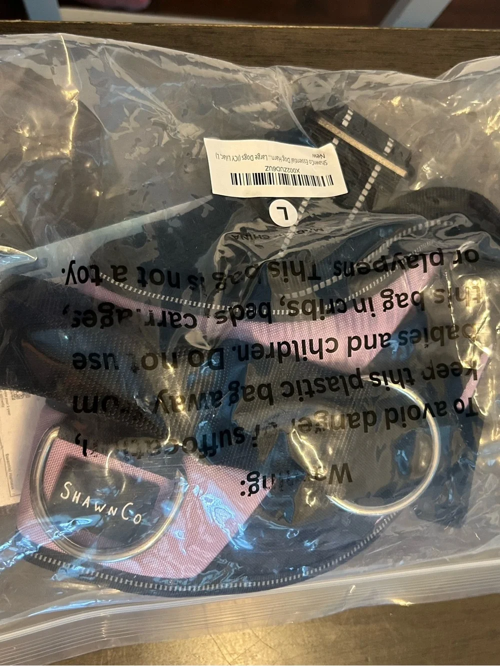 ShawnCo Purple & Black No-Pull Dog Harness